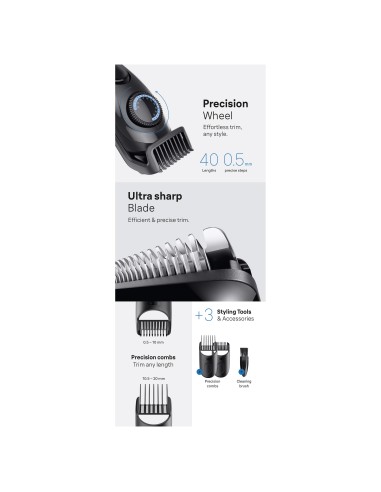 BRAUN BT3520 REGOLABARBA BEARD     TRIMMER