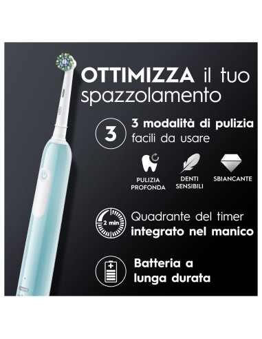 ORAL B POWER PRO1 DUOPACK RIMOTORE PLACCA BLU E NERO