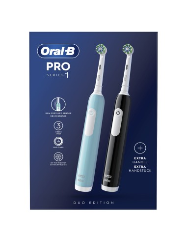 ORAL B POWER PRO1 DUOPACK RIMOTORE PLACCA BLU E NERO