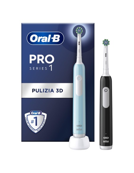 ORAL B POWER PRO1 DUOPACK RIMOTORE PLACCA BLU E NERO