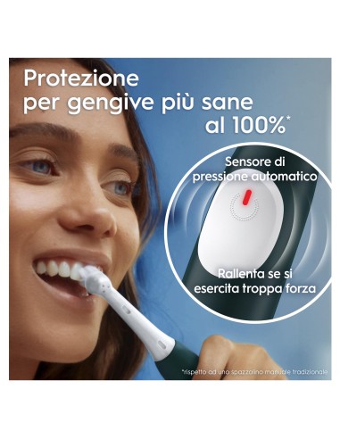 ORAL B POWER IO2 VERDE RIMOTORE DI PLACCA + 1 TESTINA DI RICAMBIO