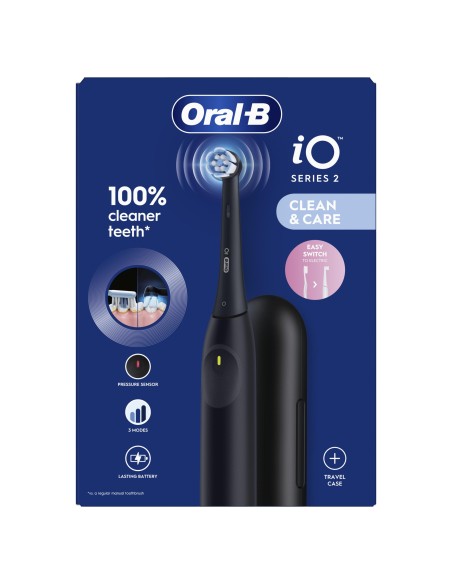 ORAL B POWER IO2 NERO RIMOTORE PLACCA + 1 TESTINA DI RICAMBIO