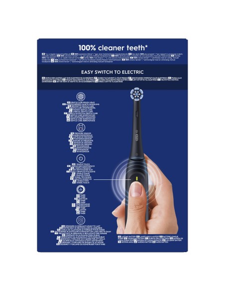 ORAL B POWER IO2 NERO RIMOTORE PLACCA + 1 TESTINA DI RICAMBIO