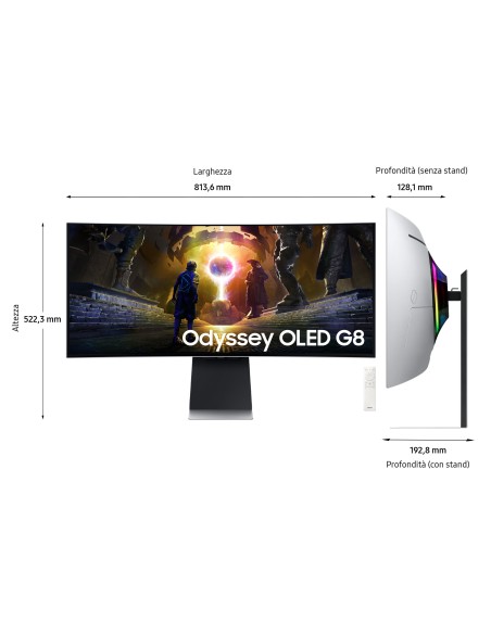 SAMSUNG ODYSSEY G8 OLED MONITOR 34"3440*1440/175HZ/0.03MS/SMART