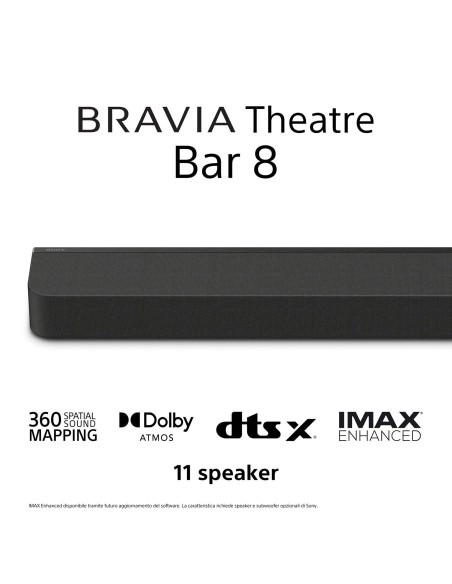 SONY HTA8000 SOUNDBAR 5.0.2 DOLBY ATMOS BT 5.2/WIFI 11 SPEAKER S.FIELD