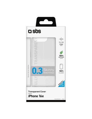 SBS TESKINIPSE25T IPHONE 16E COVER IN GOMMA TRASPARENTE