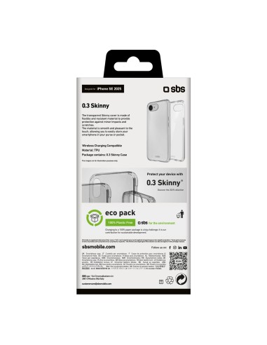 SBS TESKINIPSE25T IPHONE 16E COVER IN GOMMA TRASPARENTE