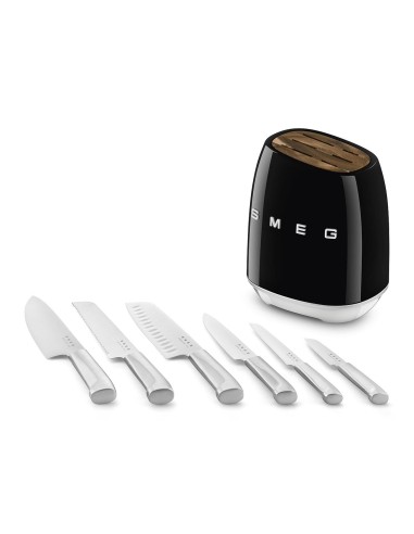 SMEG KBSF02BL CEPPO CON 6 COLTELLI NERO