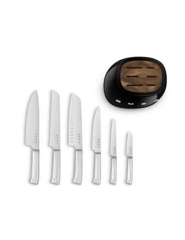 SMEG KBSF02BL CEPPO CON 6 COLTELLI NERO