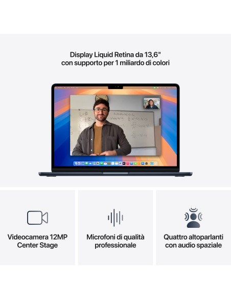 APPLE MC6C4T/A MACBOOK AIR 13" M4  10CPU 10GPU 24GB 512GB MIDNIGHT