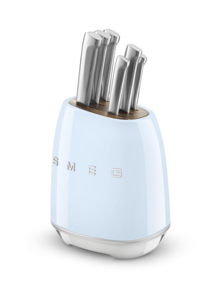 SMEG KBSF02PB CEPPO CON 6 COLTELLI AZZURRO