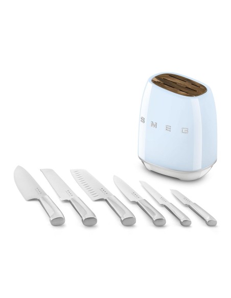 SMEG KBSF02PB CEPPO CON 6 COLTELLI AZZURRO
