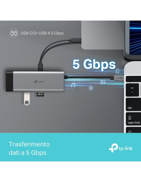 TPLINK UH5020C USB-C 5IN1 HUB 2USB/2USB-C/HDMI ADATTATORE MULTIPORTA