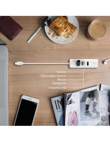 TPLINK UE330C USB-C 3.0 3USB/GIGABIT LAN ETHERNET ADATTATORE