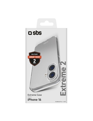 SBS TEUNBKEX2IP1661 IPHONE 16 COVER ULTRARESISTENTE TRASPARENTE