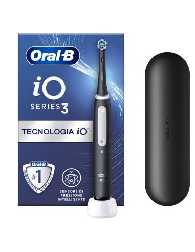 ORAL B POWER IO3S BLACK STRIPPED   RIMOTORE DI PLACCA