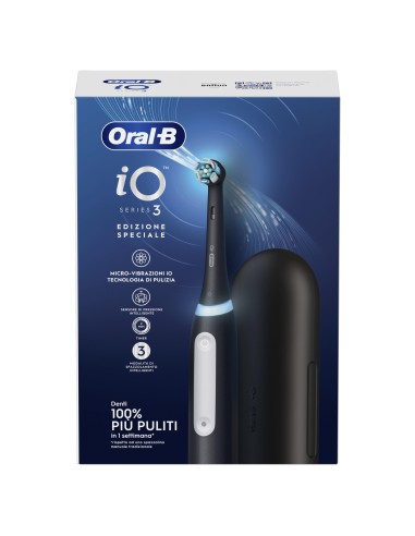 ORAL B POWER IO3S BLACK STRIPPED   RIMOTORE DI PLACCA