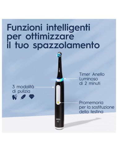 ORAL B POWER IO3S BLACK STRIPPED   RIMOTORE DI PLACCA