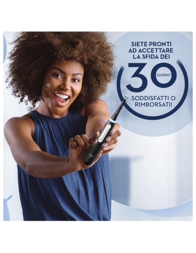 ORAL B POWER IO3S BLACK STRIPPED   RIMOTORE DI PLACCA