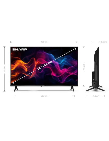 SHARP 32GF3265E TVC 32" FHD QLED   FRAMELESS GOOGLE TV