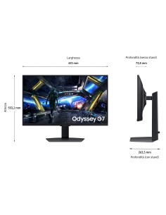 SAMSUNG ODISSEY G7 MONITOR 27"     4K 3840×2160/144HZ/1MS 2