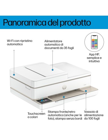 HP 6520E STAMPANTE ENVY 4IN1       WIFI/BLUETOOTH BIANCA