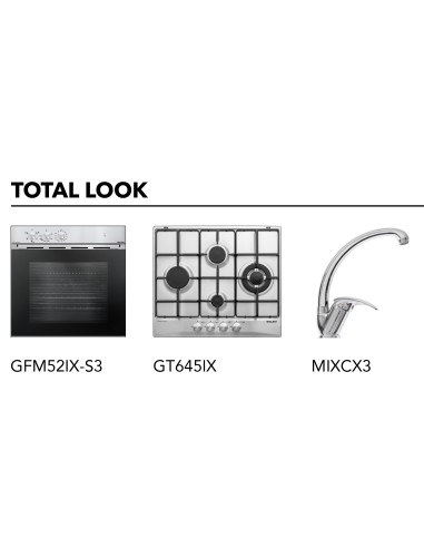 GLEM GAS INC. GL186IXD LAV. 86X50  INOX 1VDX+GOCC.