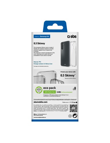 SBS TESKINSAA26T SAMSUNG A26 COVER MORBIDA TPU TRASPARENTE