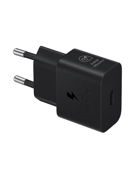 SAMSUNG EP-T2510XB USB-C 25W + CAVO 1M USB-C NERO ALIMENTATORE RETE