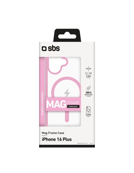 SBS TEMAGCOLIP1667P IPHONE 16 PLUS COVER MAGFRAME ROSA