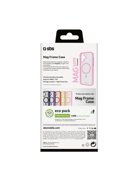 SBS TEMAGCOLIP1667P IPHONE 16 PLUS COVER MAGFRAME ROSA