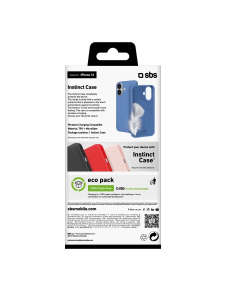 SBS TEINSTIP1661B IPHONE 16 COVER INSTINCT BLU