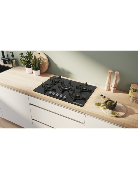 BOSCH PPQ7A6I15 PIANO COTTURA 75 CM VETRO TEMP. NERO 5F GRIGLIE GHISA