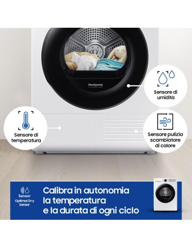 SAMSUNG DV90DG52A0AH ASCIUG. A+++ 9KG WIFI OBLO' NERO PROGR. IGIENIZZ.