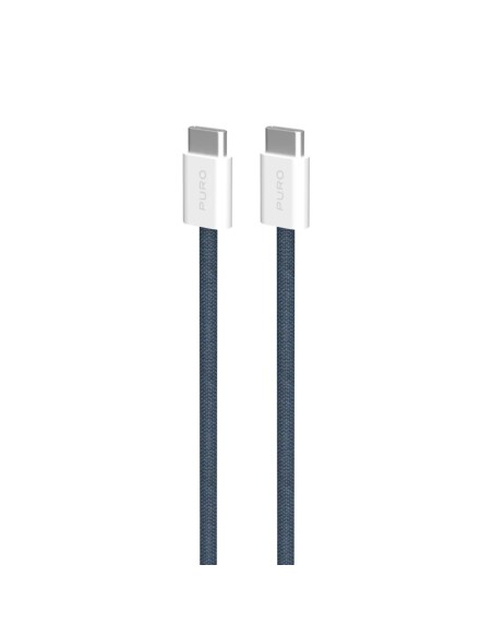 PURO PUCCCFABK415MTDKBLUE CAVO IN TESSUTO USB-C/USB-C 1,5M 60W BLU SCU