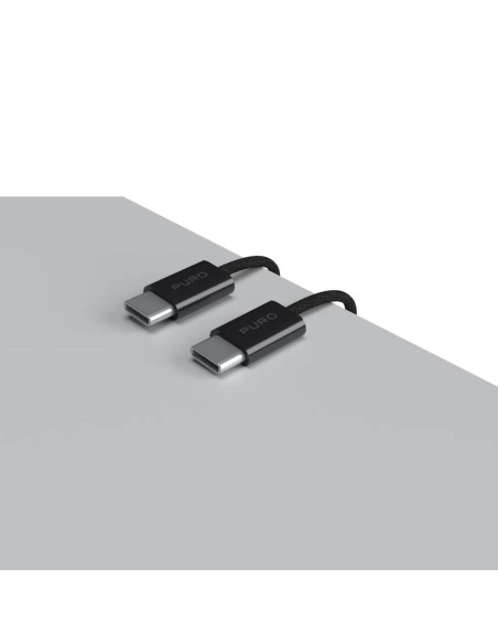 PURO PUCCCFABK415MTBLK CAVO IN TESSUTO USB-C/USB-C 1,5M 60W NERO