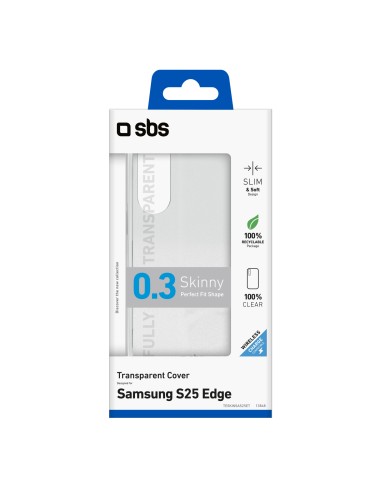 SBS TESKINSAS25ET SAMSUNG S25 EDGE COVER IN GOMMA TRASPARENTE