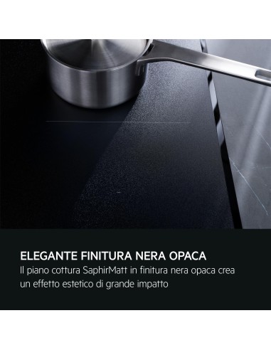 AEG TI84IB30IZ PIANO COTTURA INDUZIONE 80CM 4F SAPHIRMATT NERO OPACO