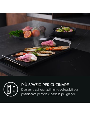AEG TI84IB30IZ PIANO COTTURA INDUZIONE 80CM 4F SAPHIRMATT NERO OPACO