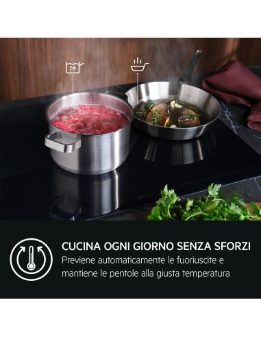 AEG TI84IB30IZ PIANO COTTURA INDUZIONE 80CM 4F SAPHIRMATT NERO OPACO
