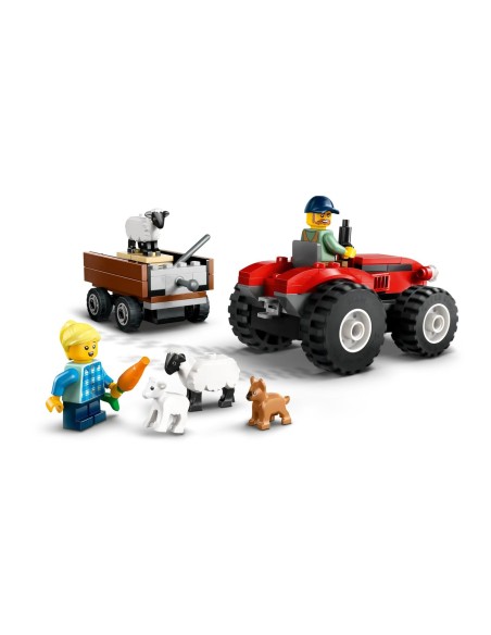 LEGO CITY GREAT VEHICLES TRATTORE AGRICOLO ROSSO CON RIMORCHIO E PECOR
