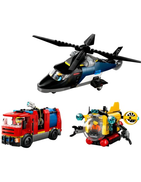 LEGO CITY GREAT VEHICLES ELICOTTERO AUTOPOMPA E SOTTOMARINO