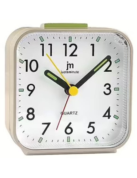LOWELL JA7102D OROLOGIO DA TAVOLO AL QUARZO SVEGLIA/LUCE DORATO