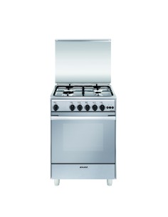 GLEMGAS U654VI CUCINA 60X50 A INOX 4F FORNO A GAS VENTILATO MULTICHEF
