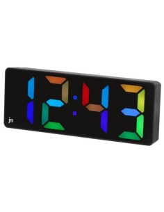 LOWELL JD9538N OROLOGIO DA TAVOLO DIGITALE NERO SVEGLIA MULTICOLOR