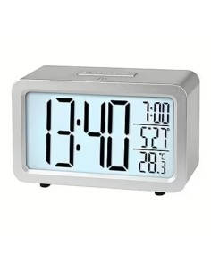 LOWELL JD9529S OROLOGIO DA TAVOLO DIGITALE SILVER SVEGLIA TEMPERATURA