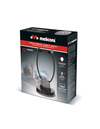 MELICONI EASY AUDIO STETO CUFFIA TV WIRELESS INGRESSO OTTICO/JACK