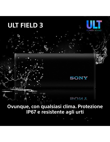 SONY SRS-ULT30B NERO SPEAKER BLUETOOTH 5.3 IP67 12 ORE AUTONOMIA