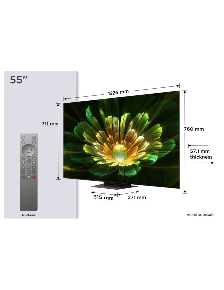 TCL 55C79K TVC 55" 4K MINILED 144HZ GOOGLE SAT/AUDIO B&O