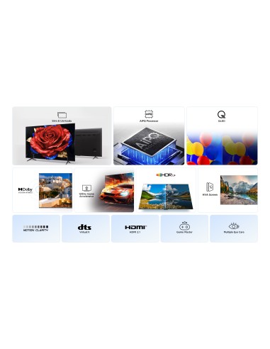 TCL 65P79K TVC 65" 4K QLED GOOGLE  TVSAT/AUDIO ONKYO + SUBWOOFER